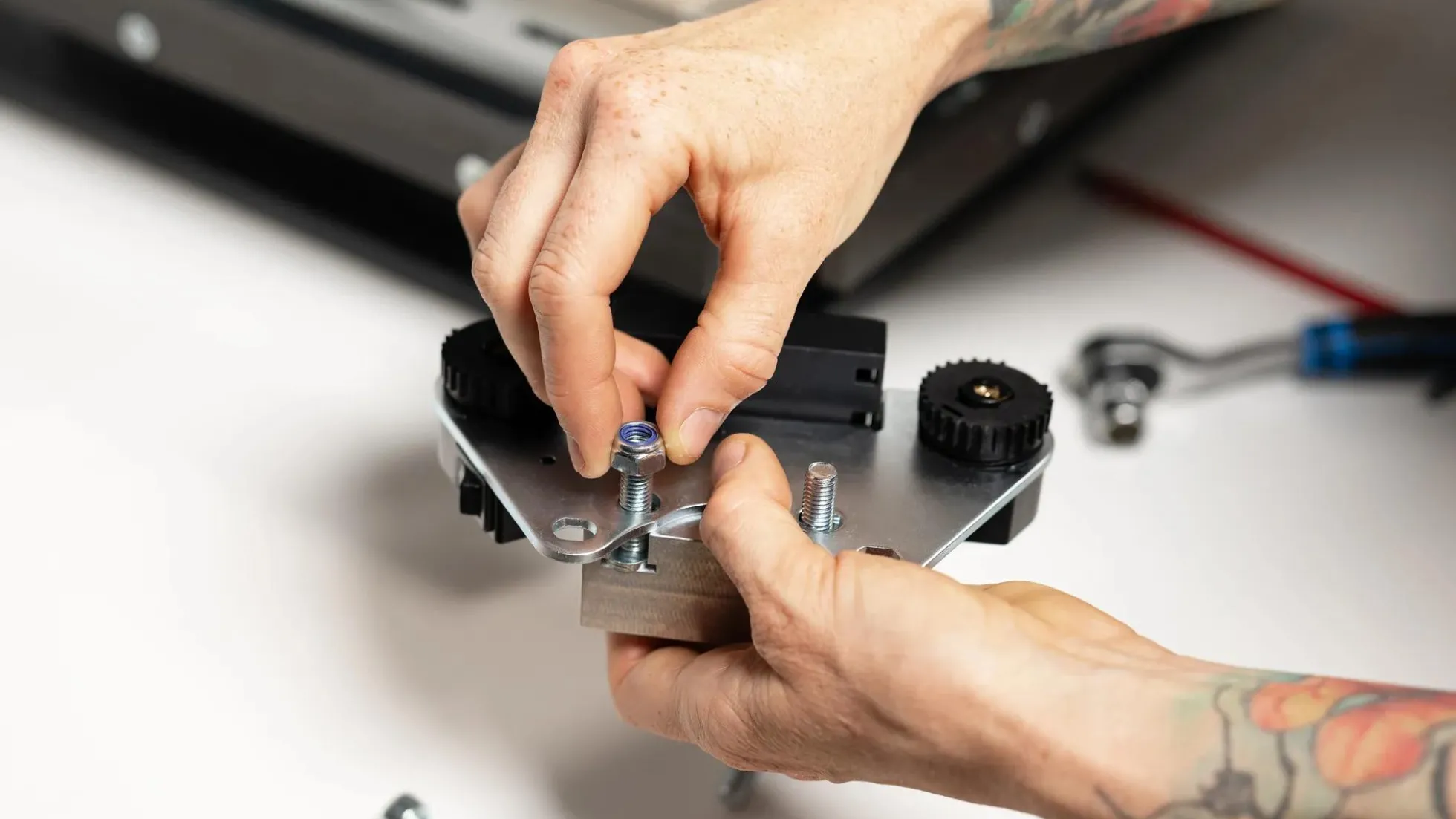 Adapter für Positionslaser an Wabeco