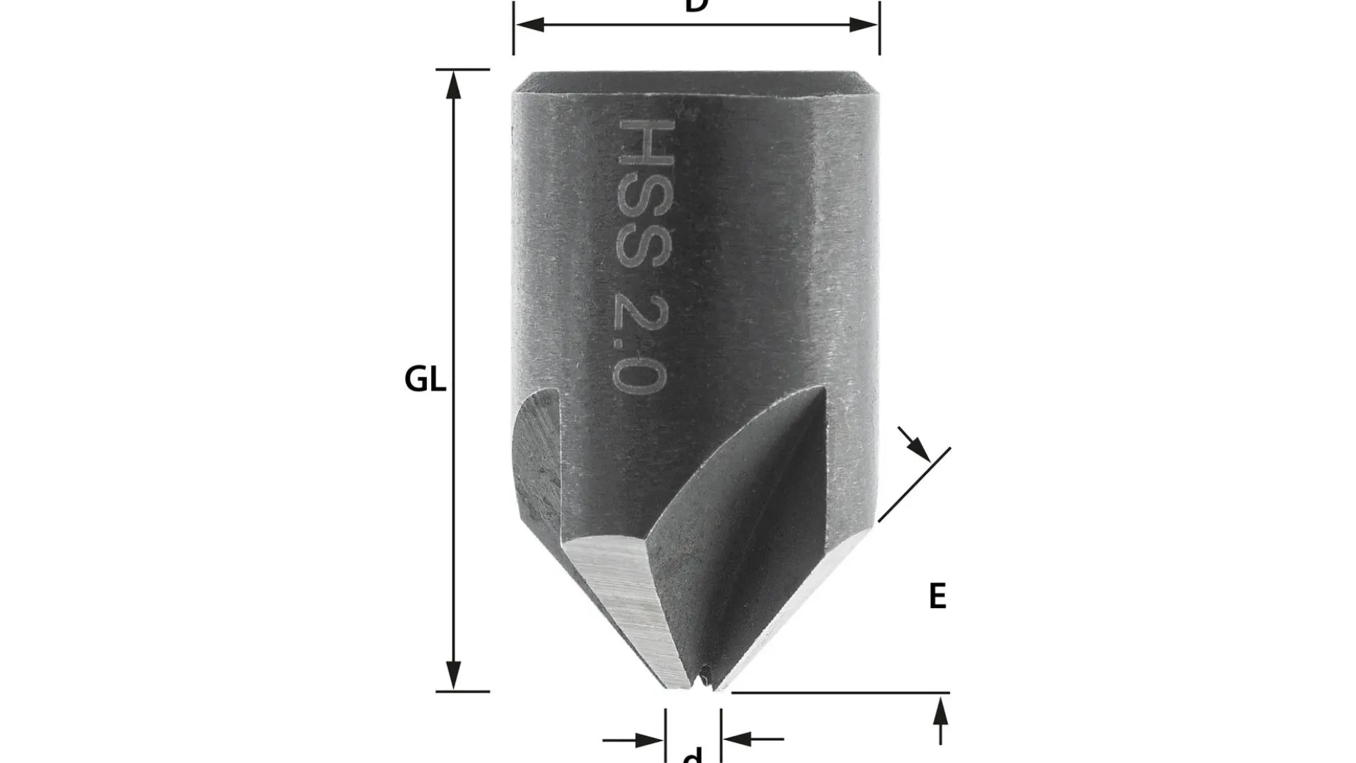Aufsteckversenker HSS-G Ø 2 mm