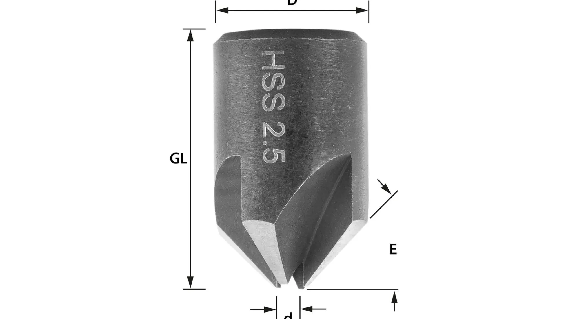 Aufsteckversenker HSS-G Ø 2,5 mm