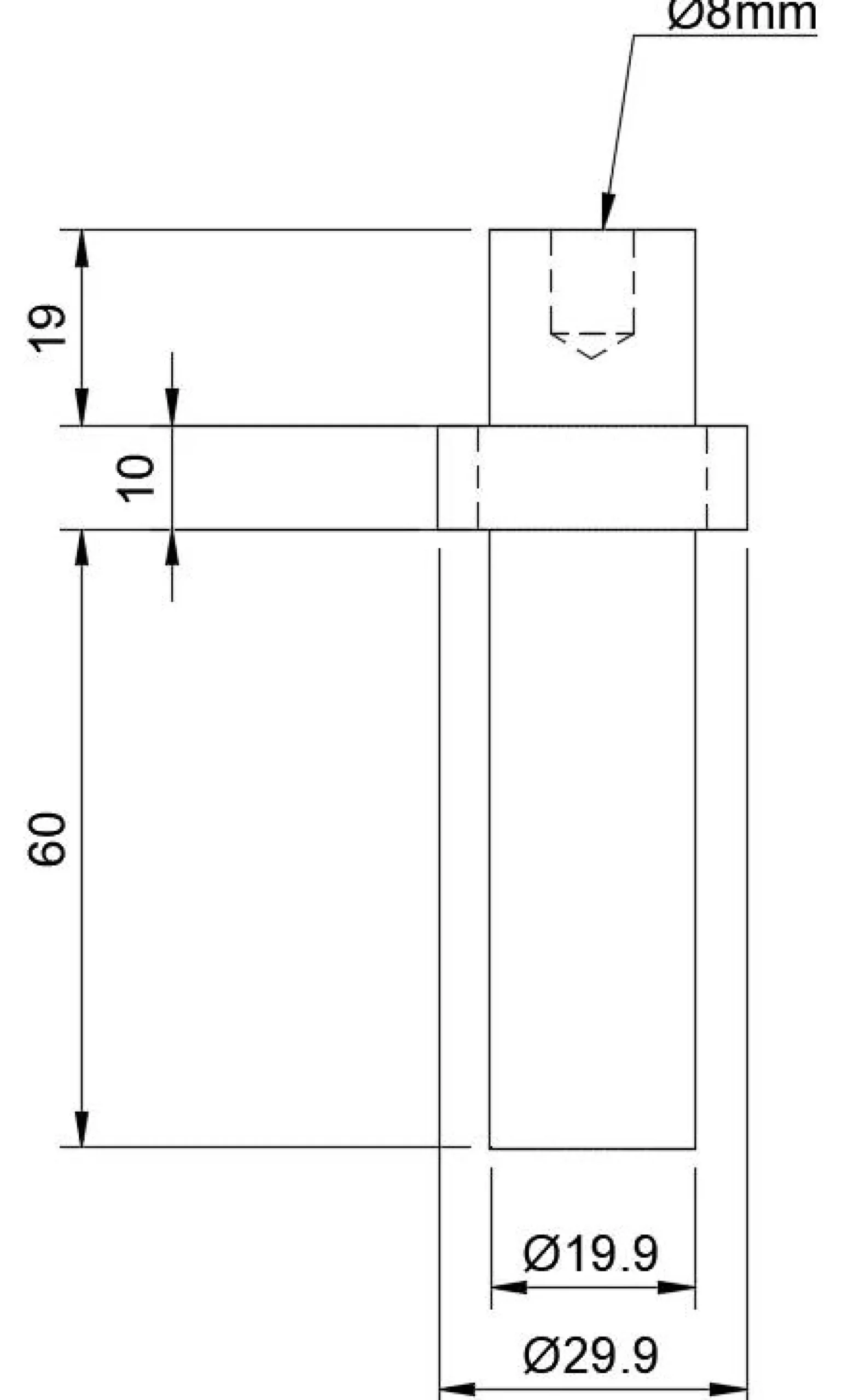Bankhaken Edelstahl Ø 20 mm - 1 Paar
