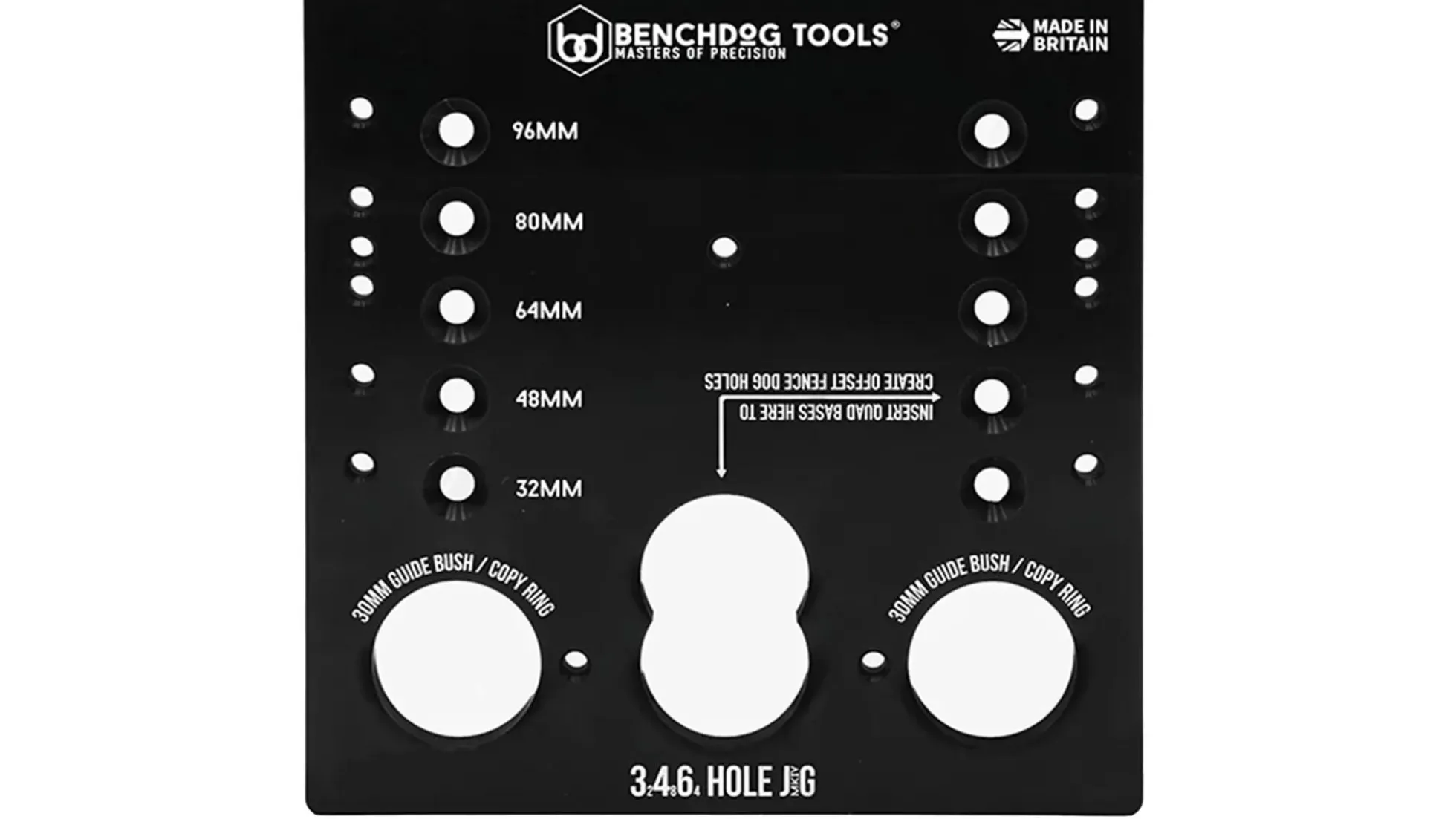 Benchdog Tools MFT Frässchablone 346 Quad Hole Jig MK4