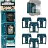 Blaue StealthMounts Akkuhalterungen für Makita 40V XGT, 6 St.