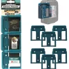 Blaue StealthMounts Akkuhalterungen für Makita 18V, 6 St.