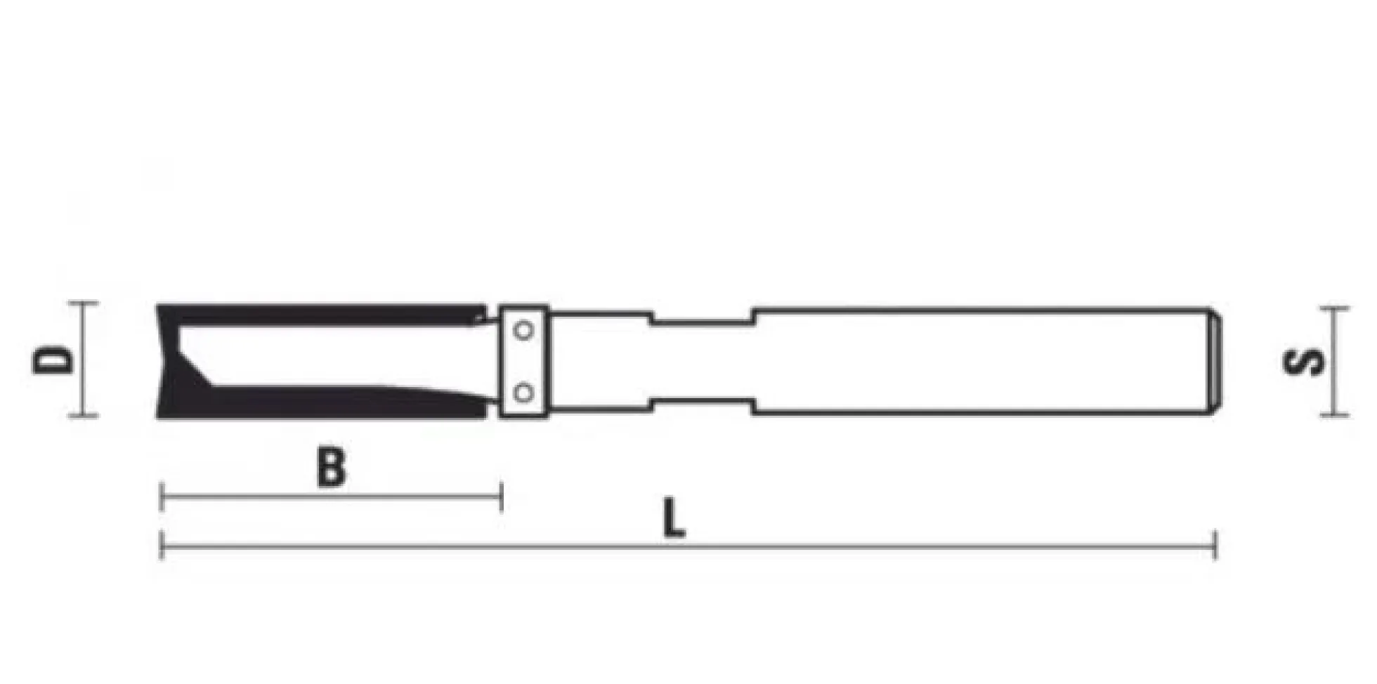 Bündigfräser HM mit Kugellager schaftseitig Ø 6,4mm