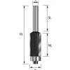 Bündigfräser mit Kugellager stirnseitig D 10 mm