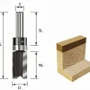 Bündigfräser Z2+1 mit KL schaftseitig Ø 12,7mm