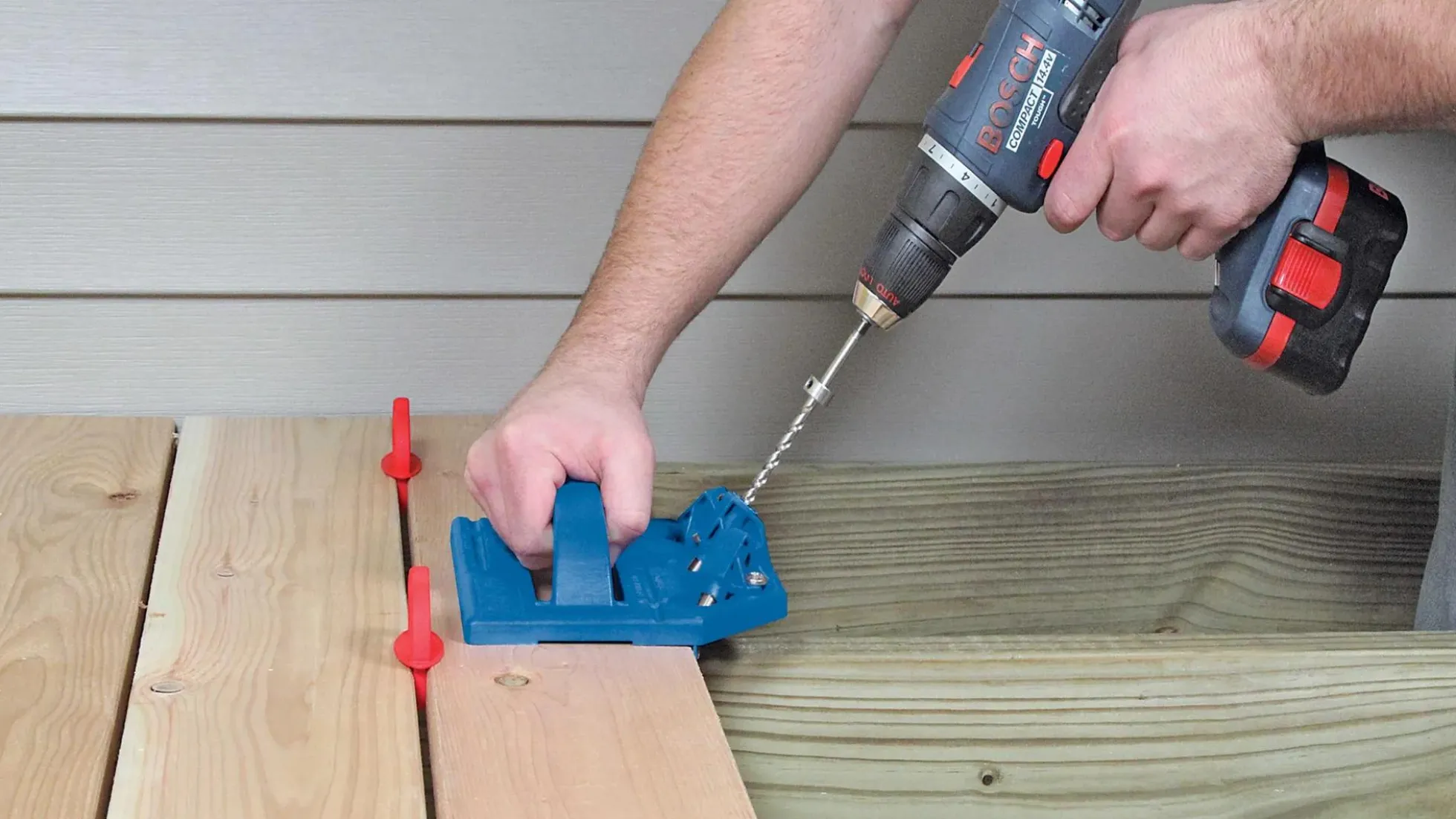 Bohrlehre für Terrassendielen Deck Jig