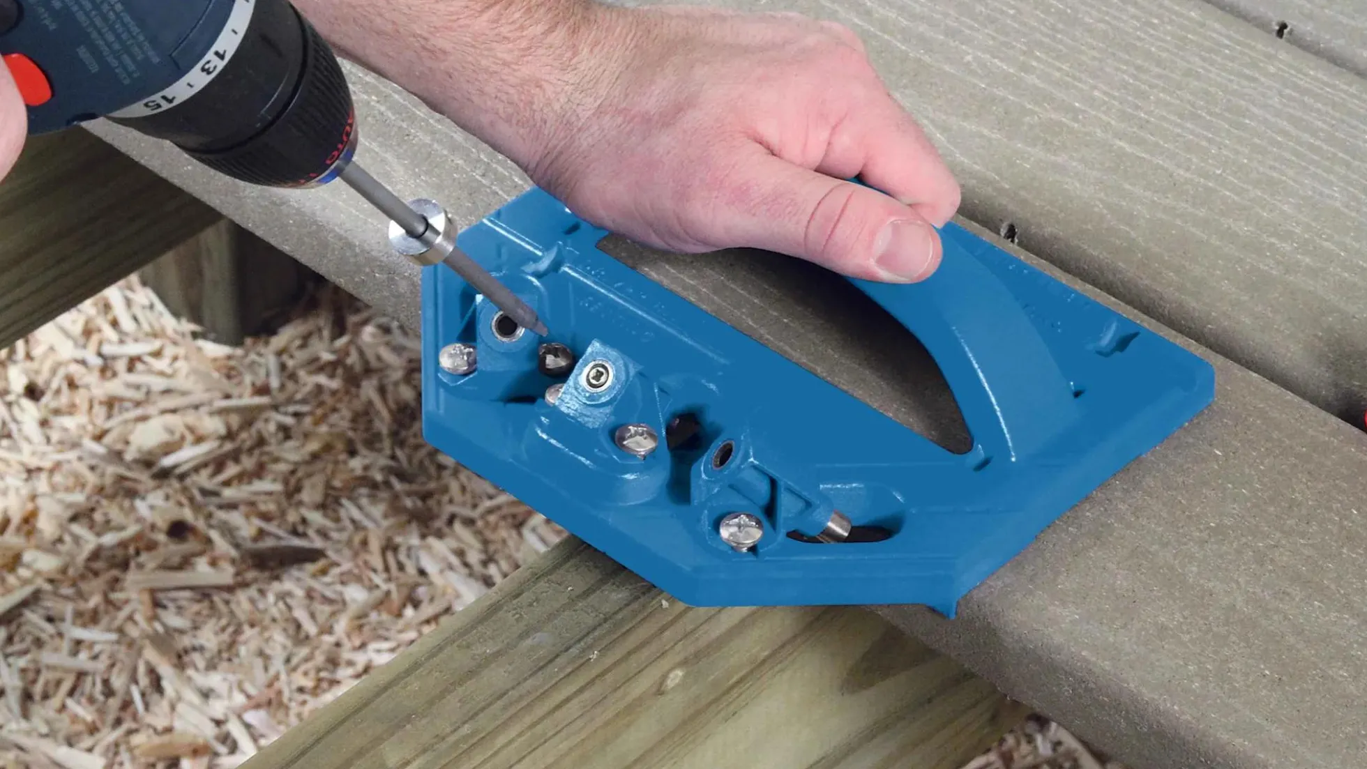 Bohrlehre für Terrassendielen Deck Jig