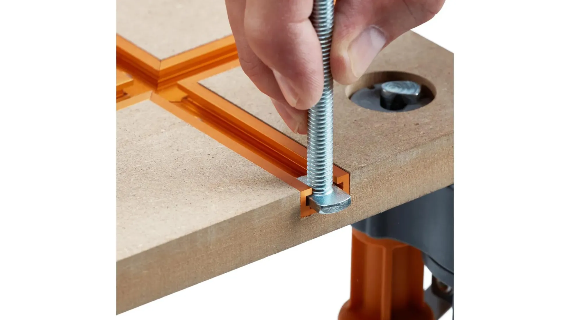 Bora Centipede MFT Arbeitsplatte mit T-Nutschienen