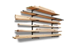 BORA Doppelset Kragarmregal mit 6 Etagen schwarz / grau