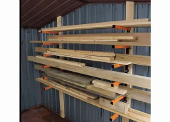BORA Kragarmregal 6 Etagen grau / orange