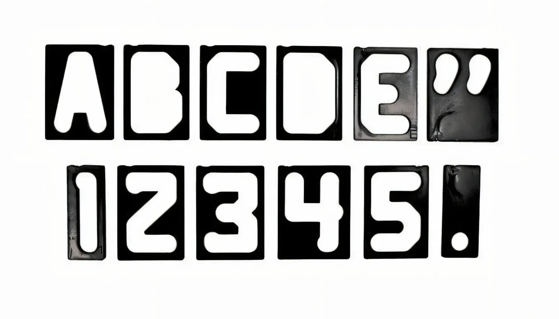 Buchstaben- & Zahlenschablonen