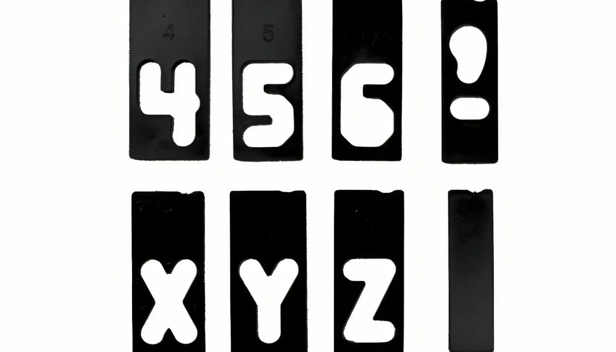 Buchstaben- & Zahlenschablonen