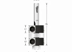 Doppel-Bündigfräser HW (HM) Z=2+2