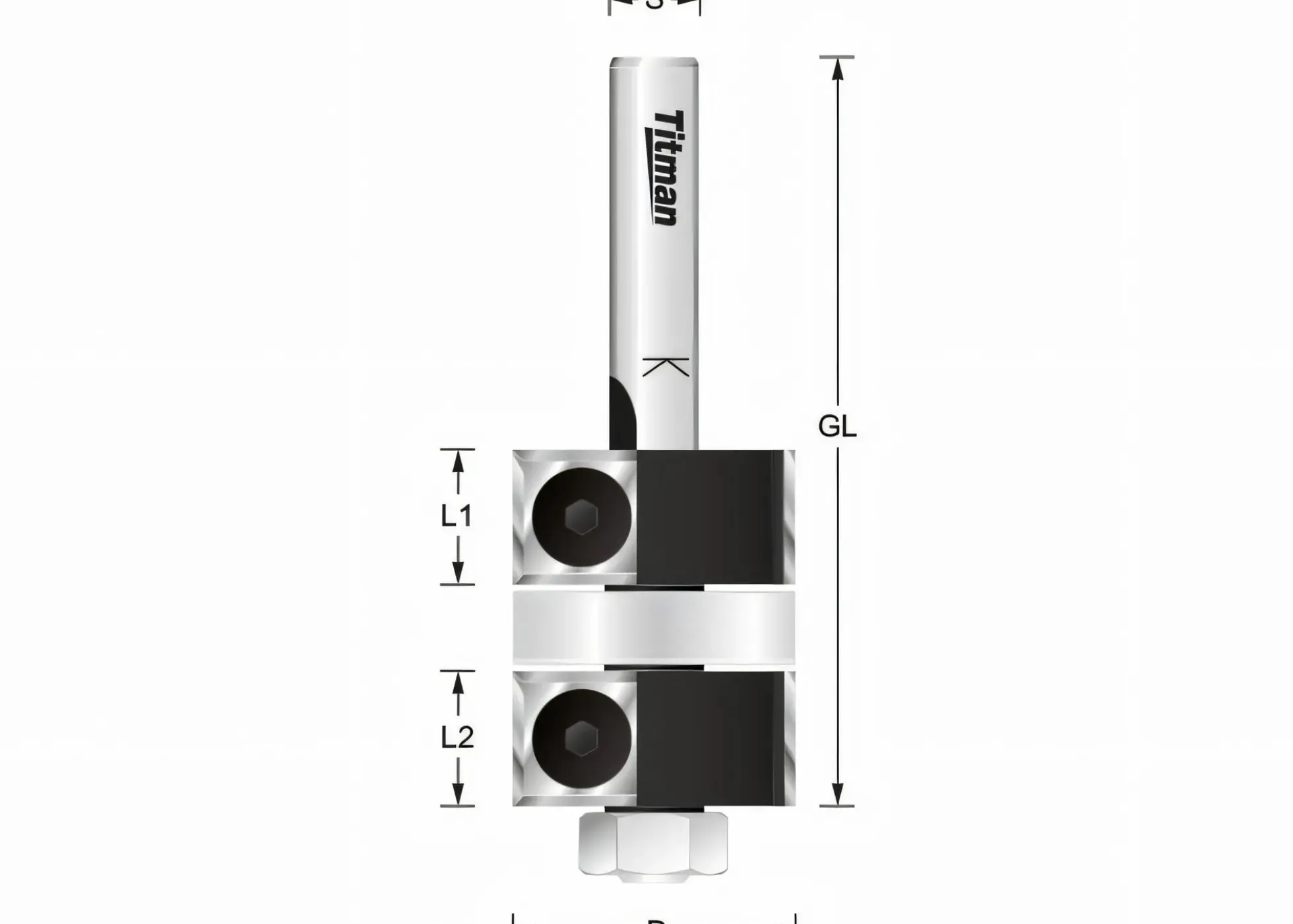 Doppel-Bündigfräser HW (HM) Z=2+2