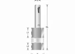 Doppel-Bündigfräser HW (HM) Z=2+2