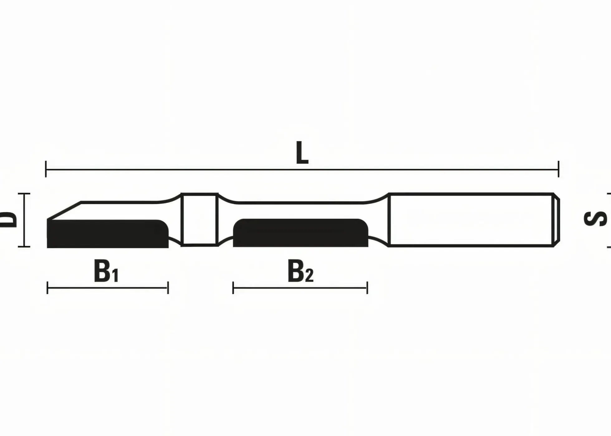 Doppel-Kopier-Bündigfräser D 6 mm