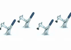 4er Set Sauter Senkrechtspanner mit waagrechter Grundplatte