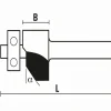Fase-Bündigfräser mit Anlauflager E 0°/45°, D1 19 mm