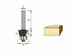 Fasefräser HW (HM) mit Kugellager