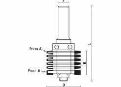 Finger-Verleimfräser mit Anlauflager D 39,7 mm