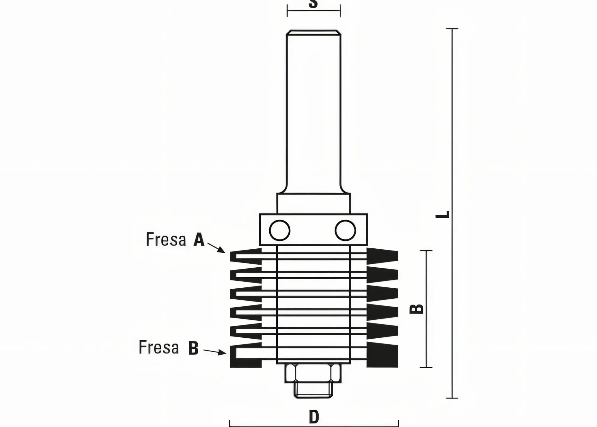 Finger-Verleimfräser mit Anlauflager D 39,7 mm