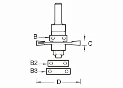 Flachdübelfräser-Set HW (HM)