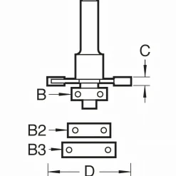Flachdübelfräser Set HW Z2