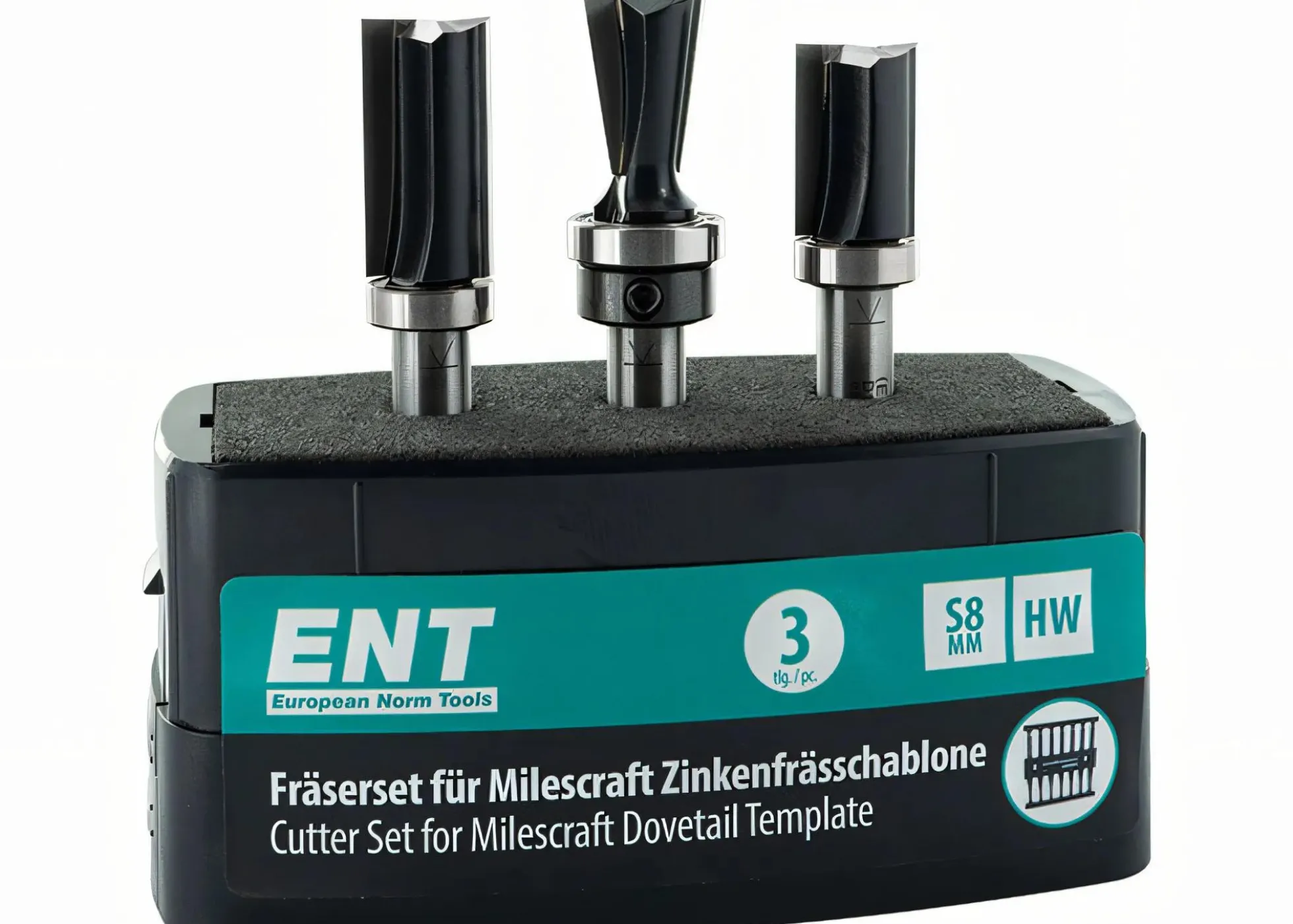 Fräser-Set für Zinkenfrässchablone Template Master