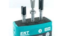 Fräser-Set, 3-tlg. für ENT Zinkenfrässchablone 