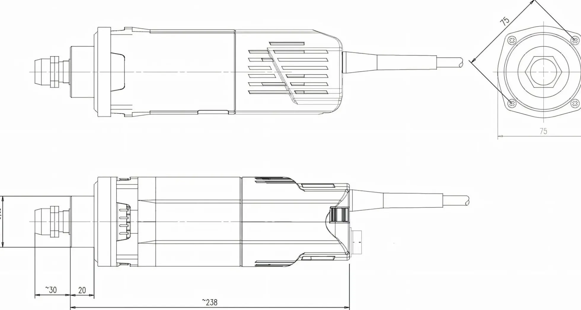 Fräsmotor Suhner UAK 30 RF