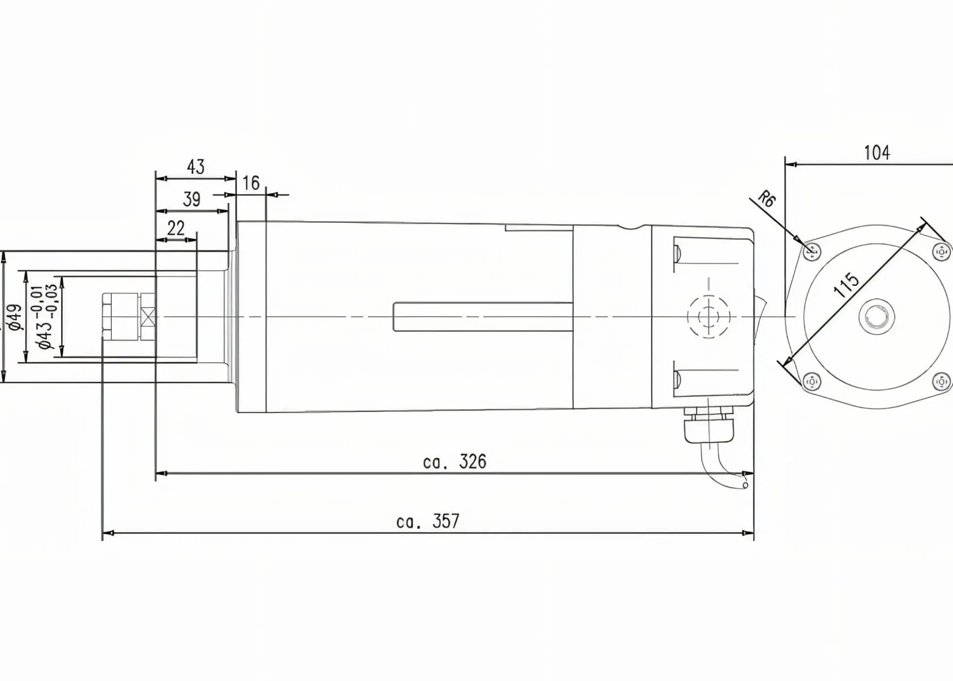 Fräsmotor Suhner UAL 23 RF