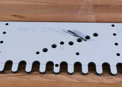 Frässchablone System 32 Phenolharz inkl. Dübelbohrer