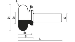 Griffmuldenfräser Ø 38,1 mm