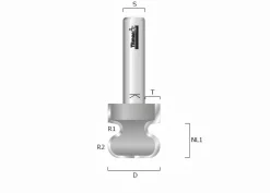 Griffmuldenfräser Radius 4 mm