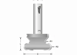 Griffmuldenfräser R 2 mm
