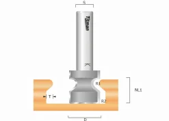 Griffmuldenfräser R 1 mm