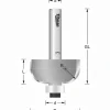 Halbhohlkehlfräser Z2 R5 Ø22 mm