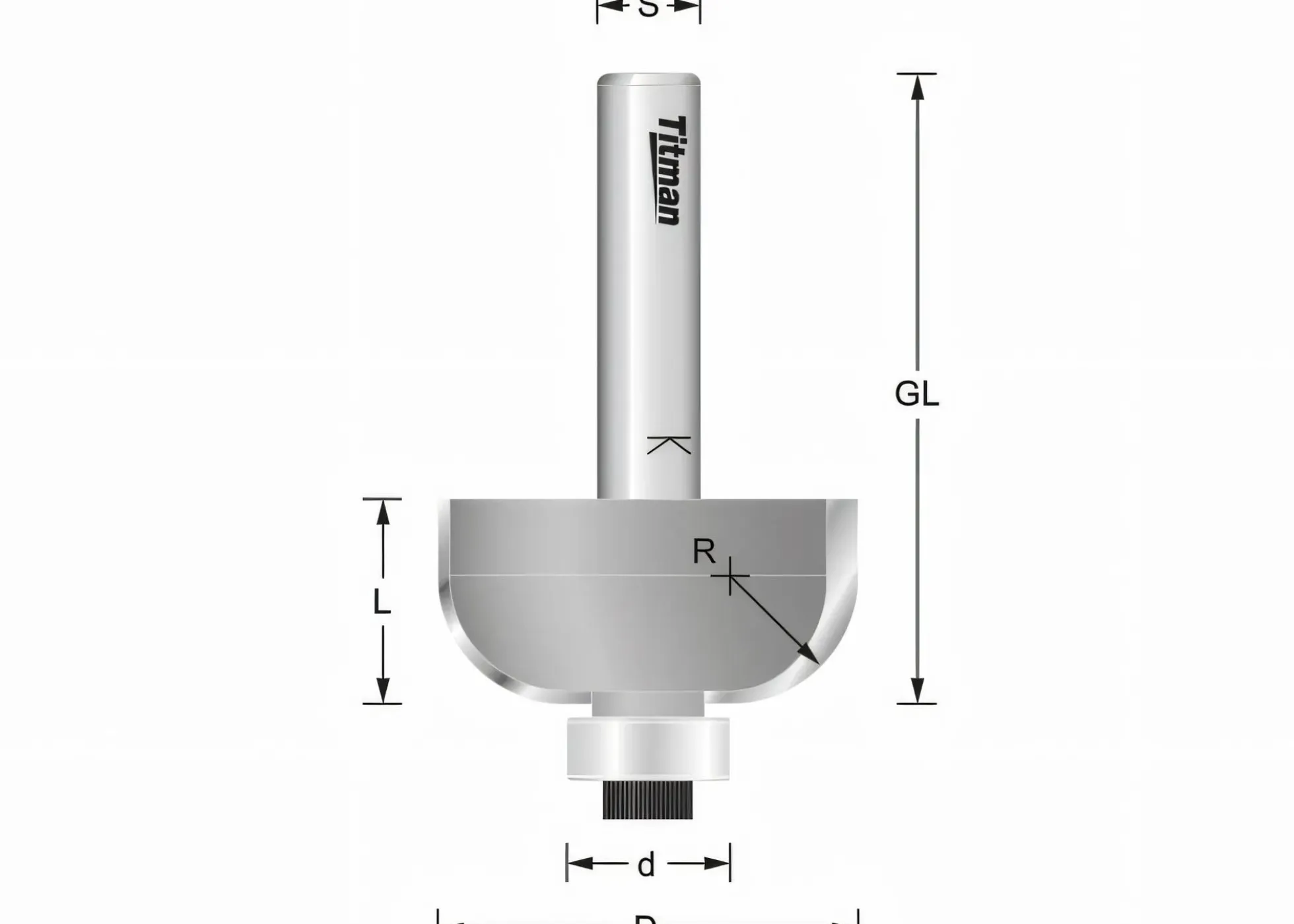Halbhohlkehlfräser Z2 R5 Ø22 mm