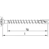HECO-TOPIX-plus 4,5 x 35, Rückwandschraube, T-Drive, VVG, A3K, 500 Stück