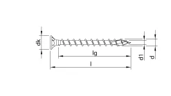HECO-TOPIX-plus 3,5 x 35, Senkkopfschraube, T-Drive, VG, A3K, 1000 Stück