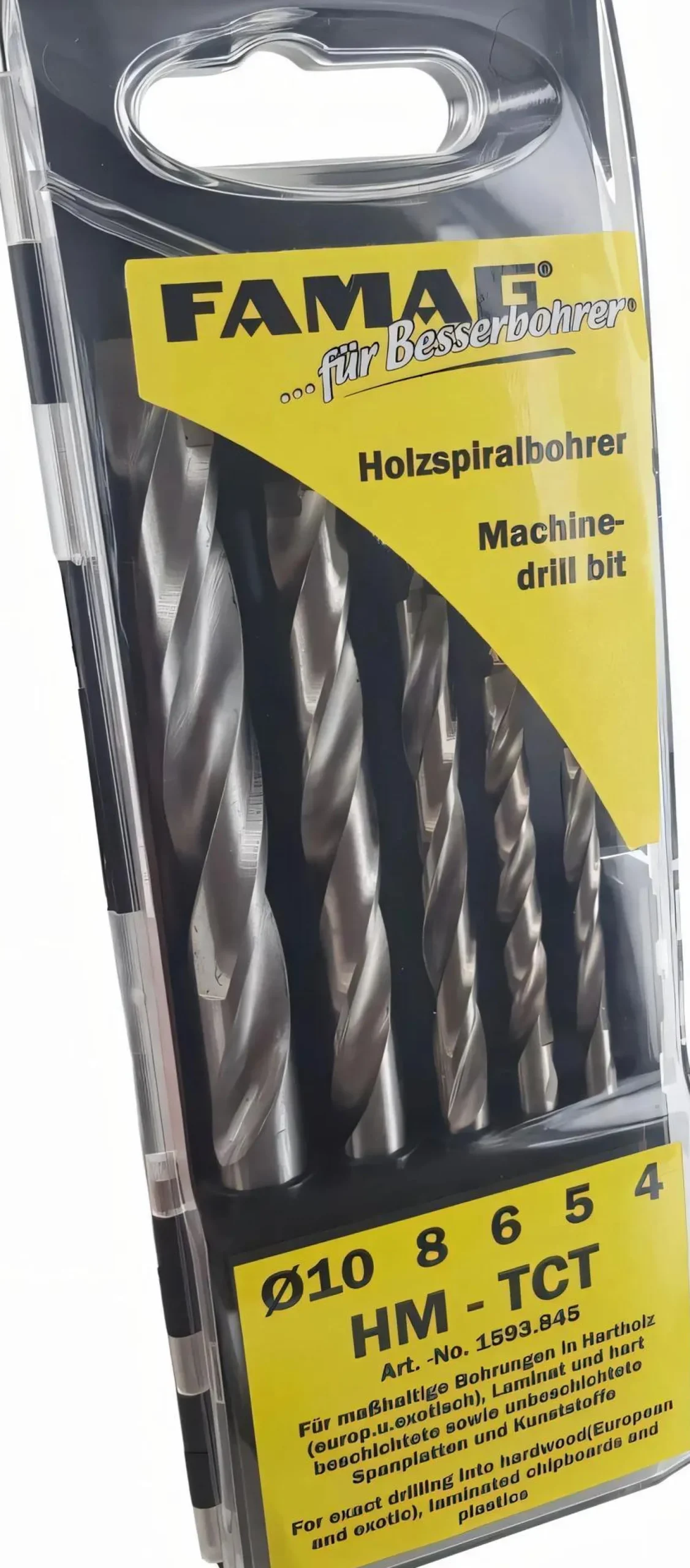 HM-Holzspiralbohrer-Satz 5-teilig