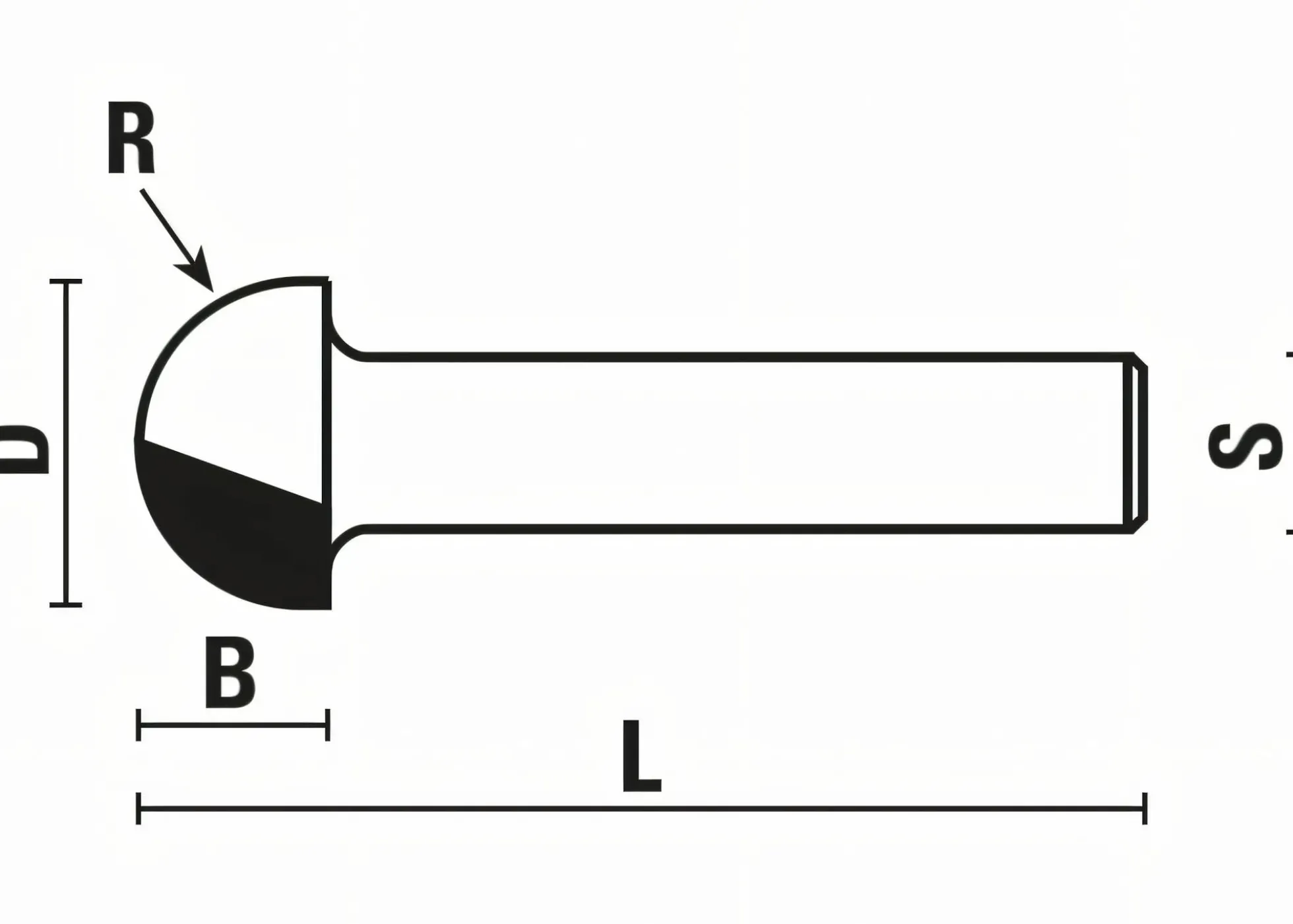 Hohlkehlfräser D 4,8 mm