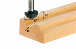 Hohlkehlfräser HW Schaft 8 mm HW S8 R6,35