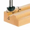 Hohlkehlfräser HW Schaft 8 mm HW S8 R9,7