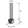 Hohlkehlfräser R9 HW (HM)