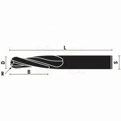 Hohlkehl-Spiralnutfräser VHM Ø 3 mm