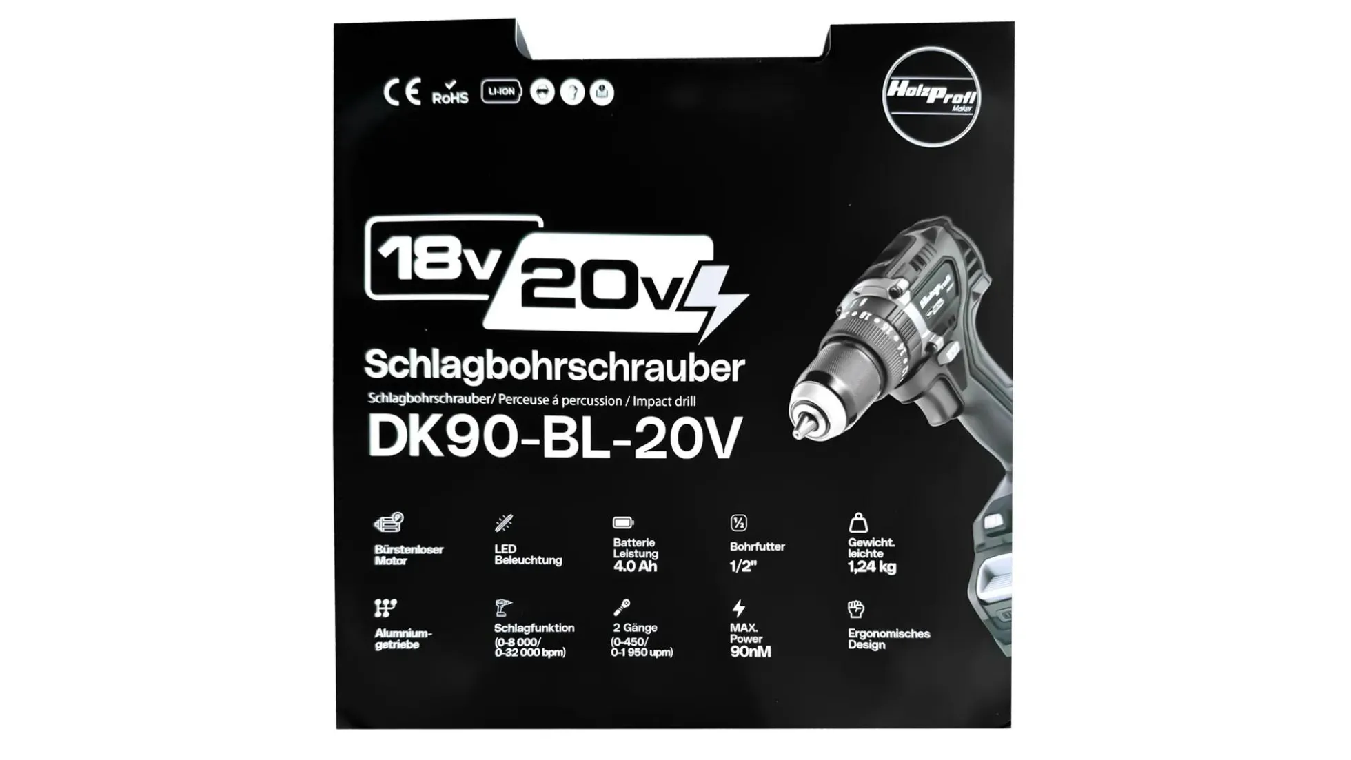 Holzprofi Maker Akku-Schlagbohrschrauber DK90