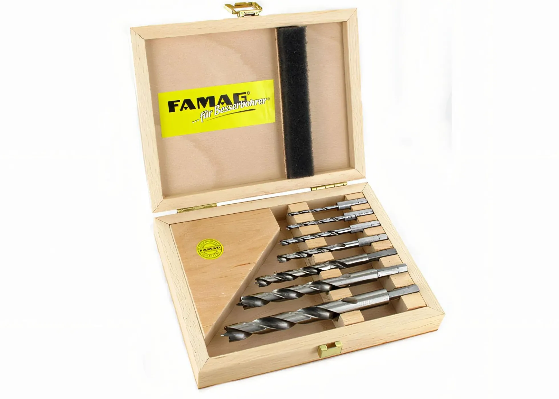 Holzspiralbohrer-Bits lang HSS-G 7-tlg.