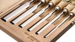 KIRSCHEN Stechbeitelsatz im Holzkasten, 6-teilig